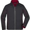 James & Nicholson | JN 1122 Pánska softshellová bunda s odopínacími rukávmi_02.1122 (Farba black/red, Veľkosť M)