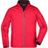 James & Nicholson | JN 1122 Pánska softshellová bunda s odopínacími rukávmi_02.1122 (Farba black/red, Veľkosť M)