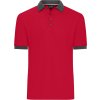 James & Nicholson | JN 1304 Pánske kontrastné piqué polo_02.1304 (Farba red/anthracite melange, Veľkosť S)