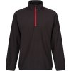 Regatta | TRF691 Fleecová mikina structure s 1/4 zipsom "Navigate"_36.F691 (Farba black/orange pop, Veľkosť S)