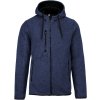 Kariban ProAct | PA365 Pánska melanžová pletená fleecová bunda s kapucňou_20.P365 (Farba dark grey melange, Veľkosť M)