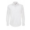 B&C | Black Tie LSL /men Popelínová elastická košeľa s dlhým rukávom_01.0P21 (Farba white, Veľkosť S)