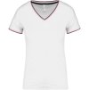 Kariban | K394 Dámske piqué tričko s V výstrihom_20.K394 (Farba navy/light grey/white, Veľkosť XS)