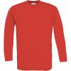 B&C | Exact 150 LSL Tričko s dlhým rukávom_01.0003 (Farba red, Veľkosť S)
