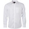 James & Nicholson | JN 682 Mikro keprová košeľa s dlhým rukávom_02.0682 (Farba white, Veľkosť S)
