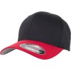 Flexfit | 6277T/6277TT 6 panelová vlnená česaná šiltovka Flexfit_55.277T (Farba red/white/black, Veľkosť S/M)