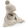Beechfield | B401 Darčeková sada s pletenou čiapkou a šálom_53.0401 (Farba light grey fleck, Veľkosť onesize)