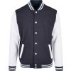 Build your Brand Basic | BB 004 College bunda_56.B004 (Farba navy/white, Veľkosť XS)