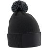 Beechfield | B 443B Detská pletená čiapka s brmbolcom "Snowstar"_53.443B (Farba black/graphite grey, Veľkosť onesize)