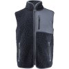 James Harvest | Kingsley Fleece Vest Men Pánska fleecová vesta Sherpa "Two-Tone"_62.1501 (Farba black, Veľkosť S)