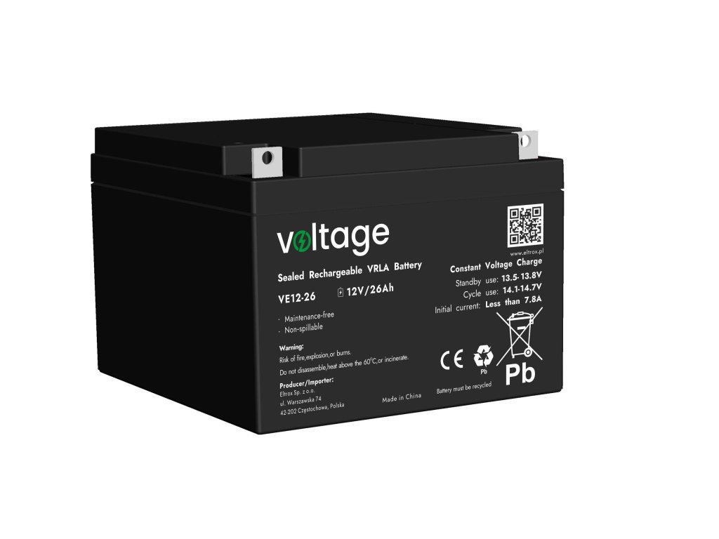 Akumulator AGM Voltage 12V 26Ah VE12-26