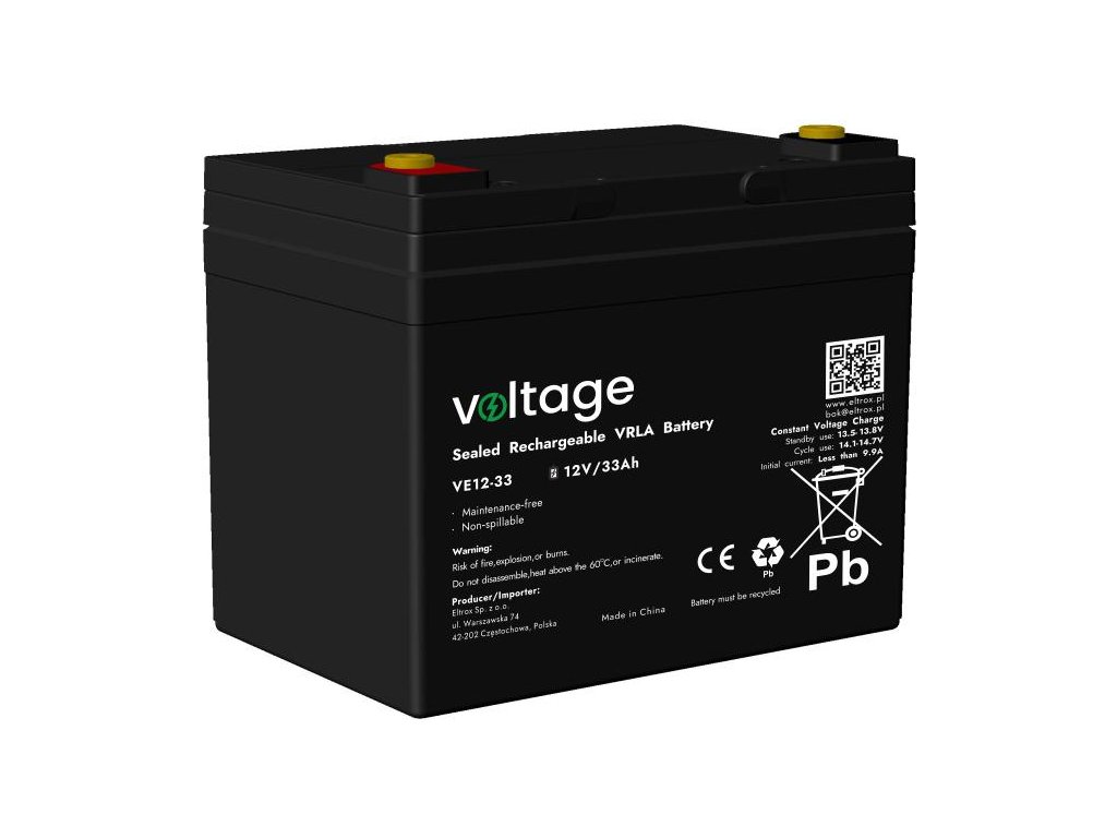 AGM Voltage baterie 12V 33Ah VE12-33