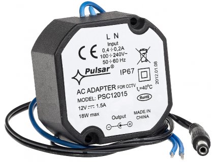 HERMETICKÝ IMPULZNÍ NAPÁJEČ Pulsar PSC12015 12V/1,5A