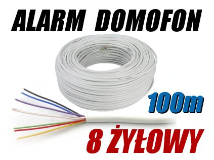 ALARMOVÝ A INTERKOMOVÝ KABEL YTDY 8X0,5 - 100M