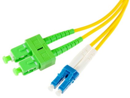 OPTICKÝ PATCHCORD SM 1M DUPLEX 9/125, SC/APC-LC/UPC 3MM