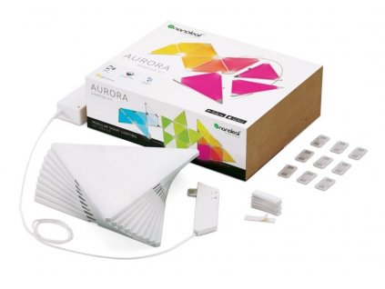 INTELIGENTNÍ LED PANELY Aurora Nanoleaf Light Panels Smarter Kit WI-FI (sada 9 panelů)