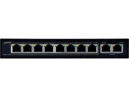 POE SWITCH PULSAR S108 10-PORE (8xPoE + 2xUPLINK) IEEE 802.3af/at, 48VDC / 30W/port (PoE+) 120W