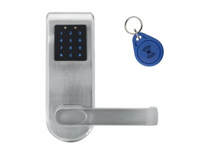 klamka eura elh 82b9 silver z czytnikiem kart rfid i zamkiem szyfr sterowanie zdalne srebrny 1