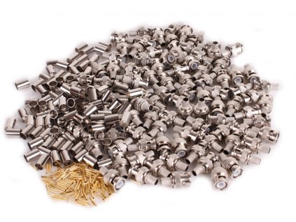 BNC krimpovací konektor pro RG6 U GETFORT BNC-ZAC-RG6 U 100ks.