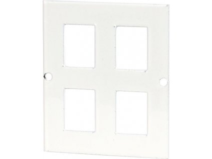 Montážní deska pro multimediální skříně se zásuvkami RJ45