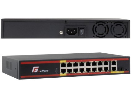 switch poe getfort 16 x poe 2ge uplink 1 sfp 200w 8e6ee8b20c13e