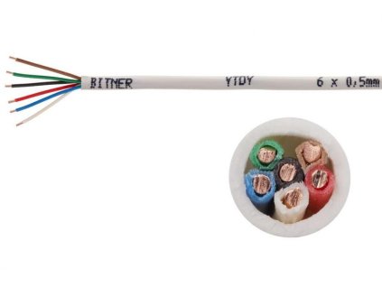 ALARMOVÝ A INTERKOMOVÝ KABEL BITNER YTDY 6X0,5 - 100M