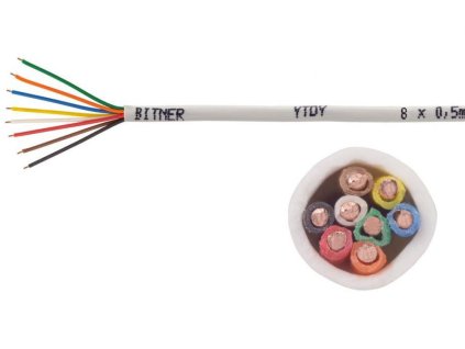 ALARMOVÝ A INTERKOMOVÝ KABEL BITNER YTDY 8X0,5 - 100M