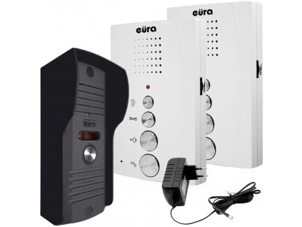 EURA'' ADP-51A3 ''DIFESA'' DOMOFON - 1rodinný, 2 uniphony, interkom, bílý