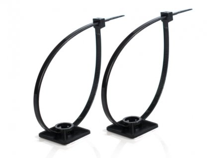 Samolepicí upevňovací držák HW-4ACB černý (100 ks)