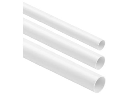 Pevná, hladká elektroinstalační trubka BÍLÁ RL-16 2m (BALENÍ 25 kusů)