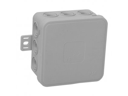 Povrchová krabice prázdná 12 přívodů VIPLAST V5 klik šedá IP54 75x75x41mm 035-03