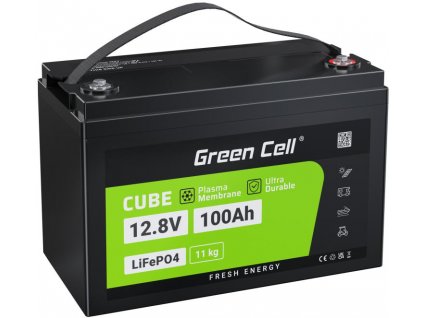 Lithium-železo-fosfátová baterie LiFePO4 Green Cell 12V 100Ah