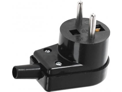 Úhlová zástrčka 220-05 16A 250V IP20 ČERNÁ VIPLAST 220-05
