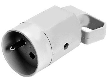 315-01 uzemněná 2P+Z 16A 250V IP20 BÍLÁ VIPLAST 315-01 zásuvka s vývodem