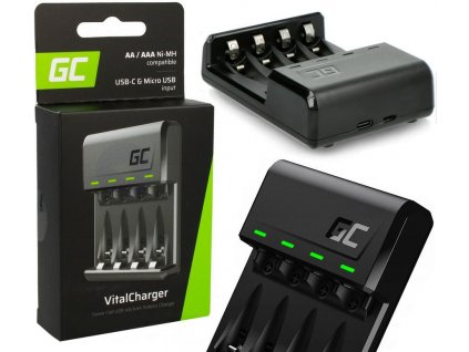 Green Cell VITALCHARGE CHARGER pro AA R6 / AAA R03 Ni-MH BATERIE GRADGC01