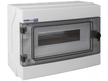 Hermetický modulární rozváděč (500V AC, 1000V DC) 1x12 pro povrchovou montáž (N+PE) IP65 RH-12