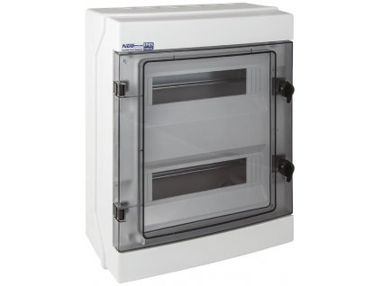 Hermetický modulární rozváděč (500V AC, 1000V DC) 2x12 pro povrchovou montáž (N+PE) IP65 RH-24