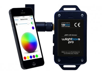 BLEBOX wlightboxS pro - LED KONDENZÁTOR 12 - 24V DC S ANTÉNOU