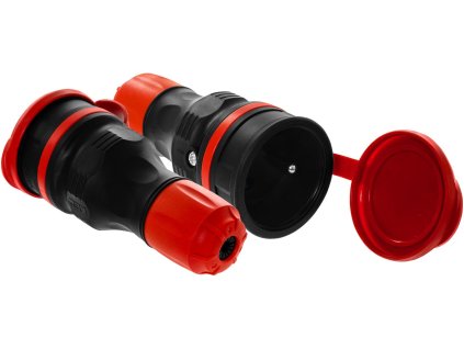 gniazdo z klapk hermetyczn getfort ip54 2p z 16a czarne z czerwon nakrtk 853a4d7498b62