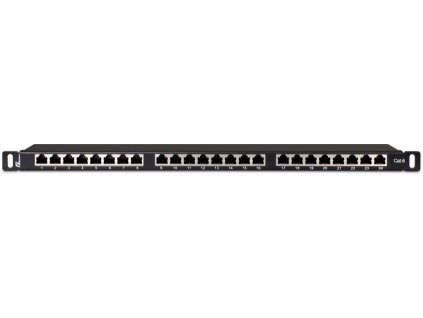 PATCH PANEL FTP CAT.6 24 PORTŮ 0,5U PGF-6FTP24-B8 GETFORT