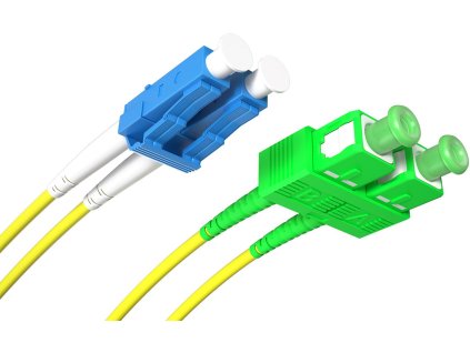 OPTICKÝ PATCHCORD SM 3M DUPLEX 9/125, SC/APC-LC/UPC 3MM
