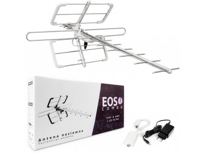 Anténa DVB-T/T2 Spacetronik EOS L Combo White (aktivní)