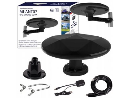 Anténa DVB-T2 Mistral MI-ANT07 UFO - ČERNÁ