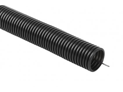 Pružná vlnitá instalační trubka, PVC, UV, 320N s pilotem 16/12 25m