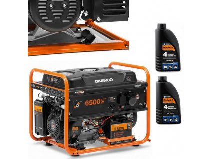 GENERÁTOR DAEWOO GDA 7500E 6.0kW + 2x GENERÁTOROVÝ OLEJ SAE 10W-30 DWO 600