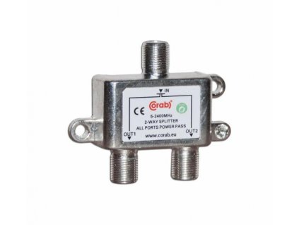 5-2400 Mhz CORAB 2-WAY SPLITTER-SPLITTER S PŘENOSEM NAPĚTÍ