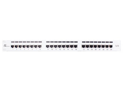PATCH PANEL FTP CAT.5E 24 PORTŮ ŠEDÝ PGF-5EFTP24-B6-G GETFORT