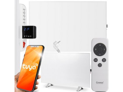 IR topný panel CRONOS Synthelith PRO CRP-600TWP TUYA bílý