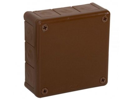 Povrchová krabice prázdná 12 přívodů VIPLAST VP-51 BRONZE IP55 118x118x46mm 051-02
