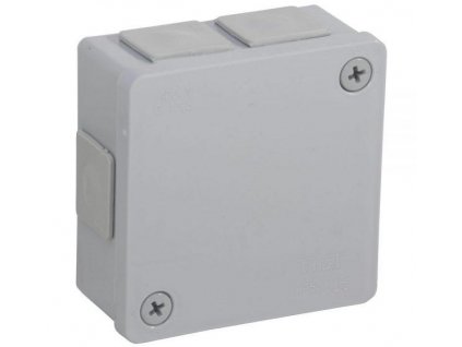 Povrchová krabice prázdná 6 přívodů VIPLAST VP-22 šedá IP55 86x86x40mm 022-03